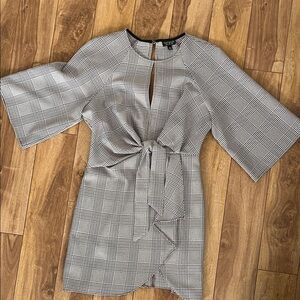 Topshop Black and White Plaid Dress